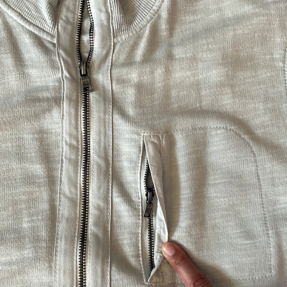 Men’s 90’s Calvin Klein track jacket, size large stone color, cargo pockets. - Picture 7 of 15